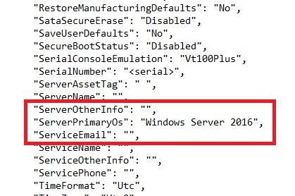Moonshot BIOS Json file